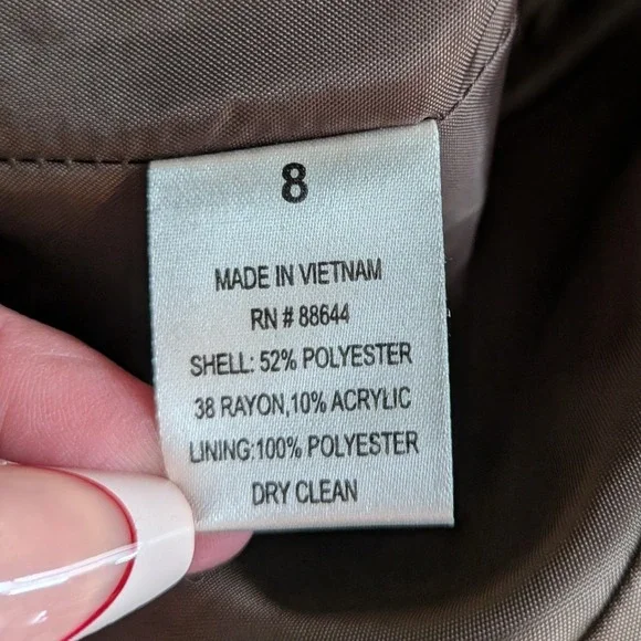 Professional Boss John Meyer Luxury Bronze Tweed Blazer Women 8 Peplum Bows - Picture 10 of 10